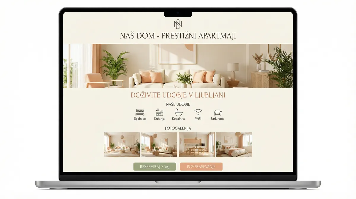 Spletna stran za apartmaje